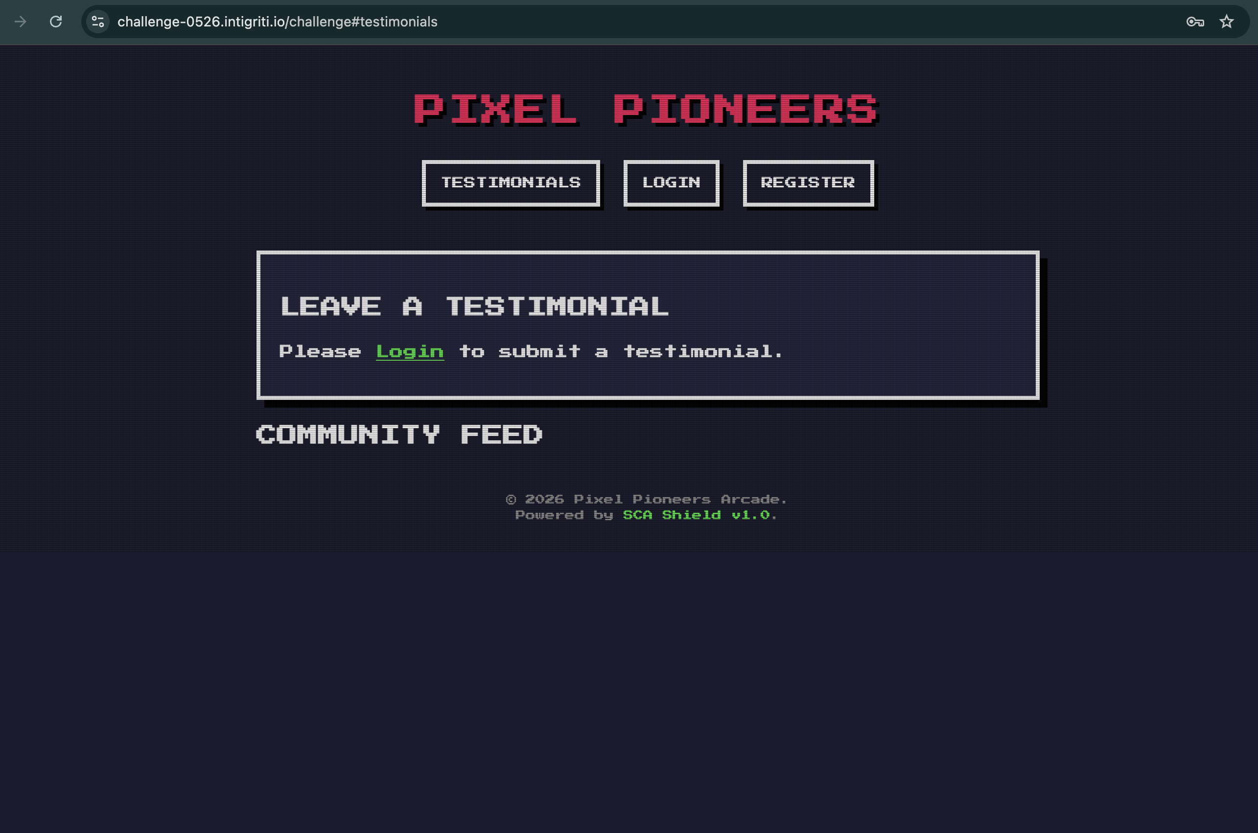 Landing page